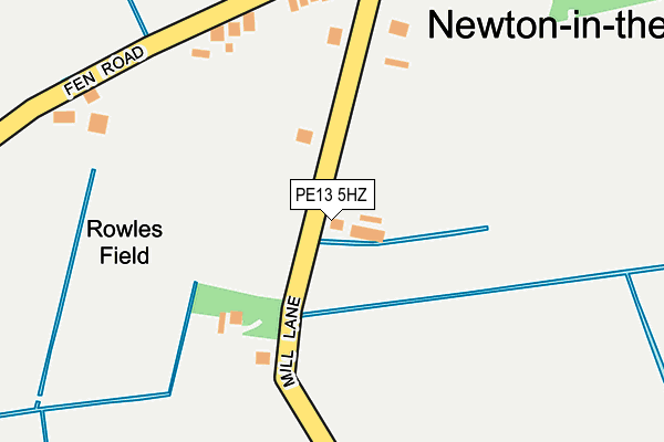 PE13 5HZ map - OS OpenMap – Local (Ordnance Survey)