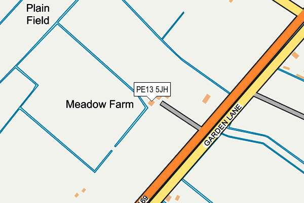 PE13 5JH map - OS OpenMap – Local (Ordnance Survey)