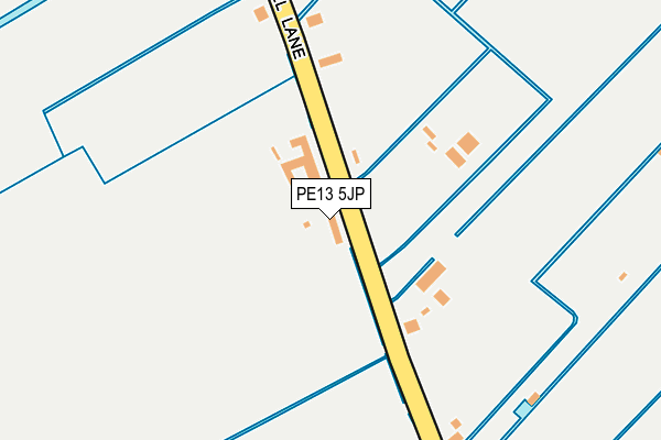 PE13 5JP map - OS OpenMap – Local (Ordnance Survey)