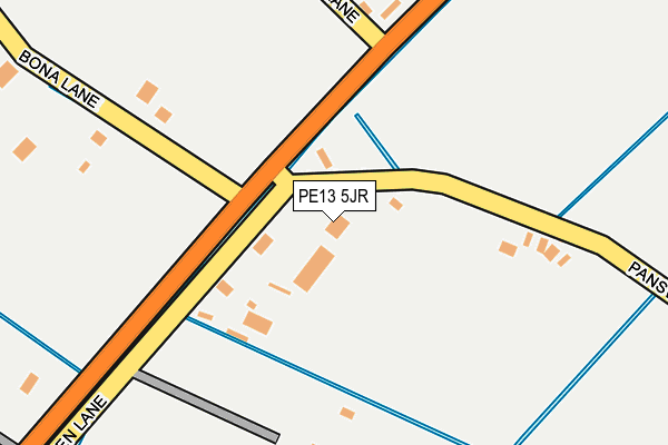 PE13 5JR map - OS OpenMap – Local (Ordnance Survey)