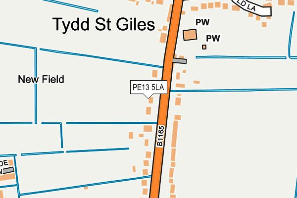 PE13 5LA map - OS OpenMap – Local (Ordnance Survey)