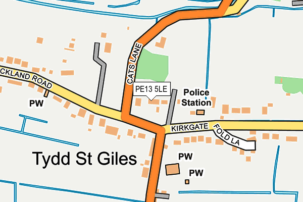 PE13 5LE map - OS OpenMap – Local (Ordnance Survey)