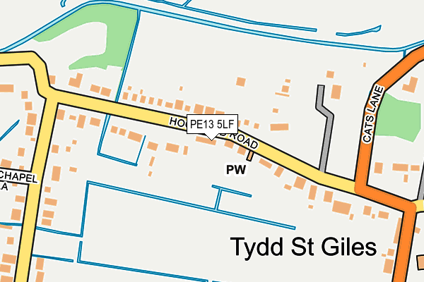 PE13 5LF map - OS OpenMap – Local (Ordnance Survey)