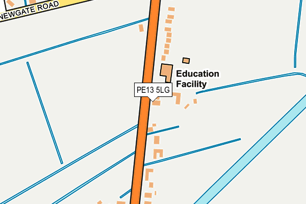PE13 5LG map - OS OpenMap – Local (Ordnance Survey)