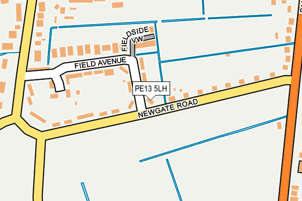 PE13 5LH map - OS OpenMap – Local (Ordnance Survey)