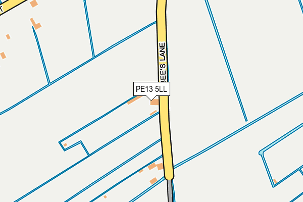 PE13 5LL map - OS OpenMap – Local (Ordnance Survey)