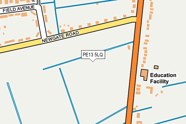 PE13 5LQ map - OS OpenMap – Local (Ordnance Survey)
