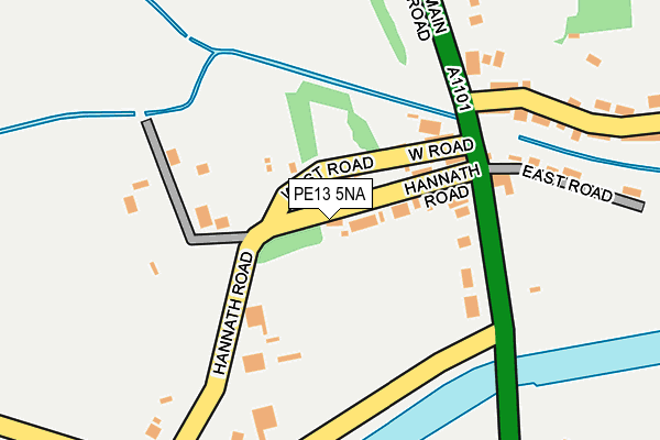 PE13 5NA map - OS OpenMap – Local (Ordnance Survey)