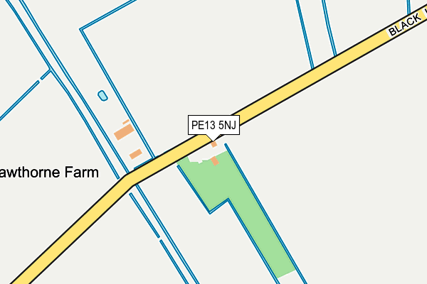PE13 5NJ map - OS OpenMap – Local (Ordnance Survey)