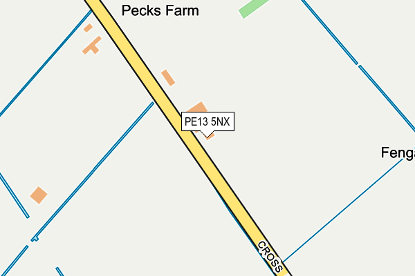 PE13 5NX map - OS OpenMap – Local (Ordnance Survey)
