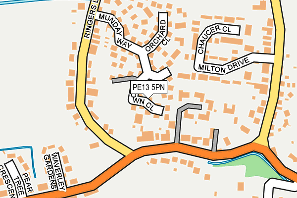PE13 5PN map - OS OpenMap – Local (Ordnance Survey)