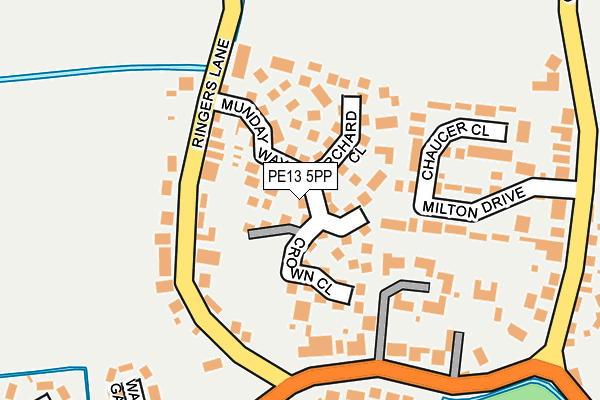 PE13 5PP map - OS OpenMap – Local (Ordnance Survey)