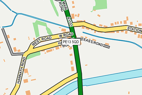 PE13 5QD map - OS OpenMap – Local (Ordnance Survey)