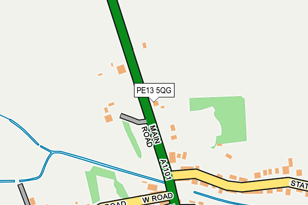 PE13 5QG map - OS OpenMap – Local (Ordnance Survey)