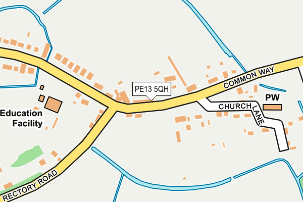 PE13 5QH map - OS OpenMap – Local (Ordnance Survey)