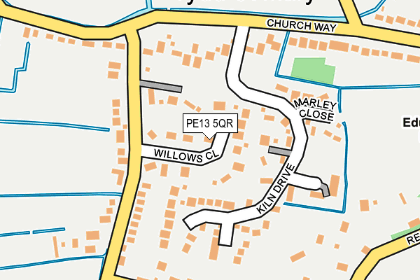 PE13 5QR map - OS OpenMap – Local (Ordnance Survey)