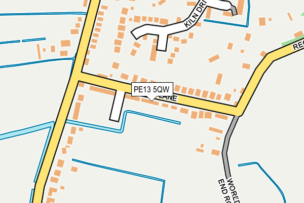 PE13 5QW map - OS OpenMap – Local (Ordnance Survey)