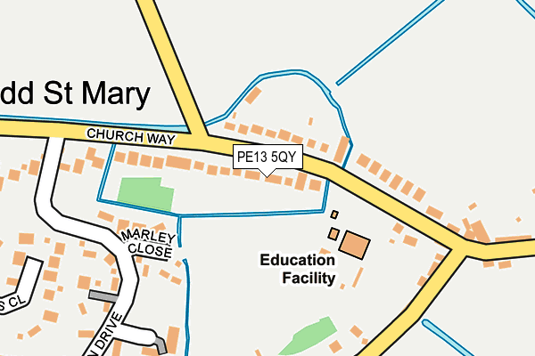 PE13 5QY map - OS OpenMap – Local (Ordnance Survey)