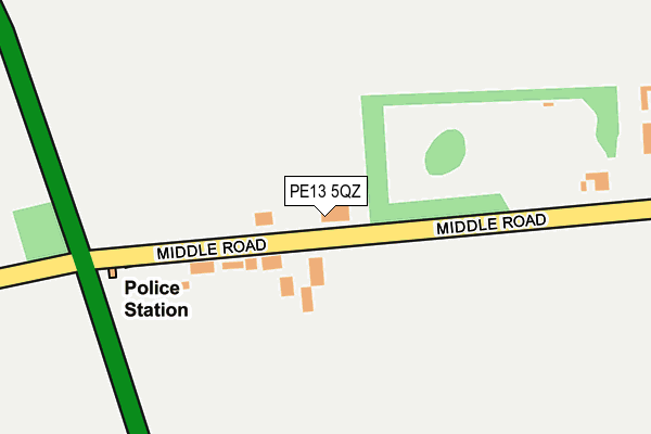 PE13 5QZ map - OS OpenMap – Local (Ordnance Survey)