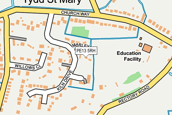 PE13 5RH map - OS OpenMap – Local (Ordnance Survey)