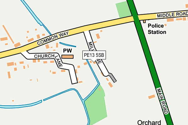 PE13 5SB map - OS OpenMap – Local (Ordnance Survey)