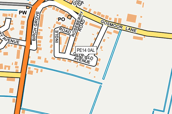 PE14 0AL map - OS OpenMap – Local (Ordnance Survey)