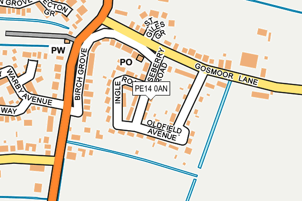 PE14 0AN map - OS OpenMap – Local (Ordnance Survey)