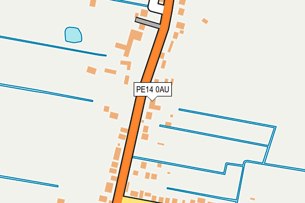 PE14 0AU map - OS OpenMap – Local (Ordnance Survey)