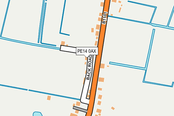 PE14 0AX map - OS OpenMap – Local (Ordnance Survey)