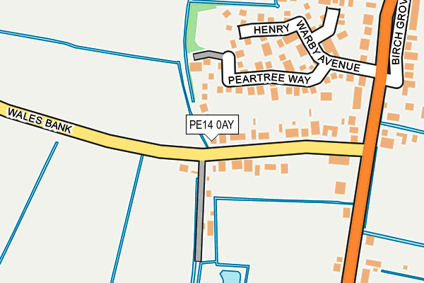 PE14 0AY map - OS OpenMap – Local (Ordnance Survey)