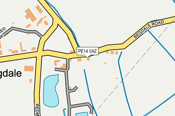 PE14 0AZ map - OS OpenMap – Local (Ordnance Survey)