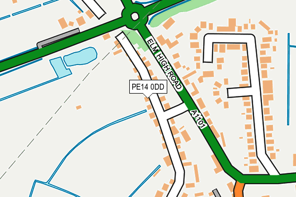 PE14 0DD map - OS OpenMap – Local (Ordnance Survey)