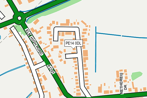 PE14 0DL map - OS OpenMap – Local (Ordnance Survey)