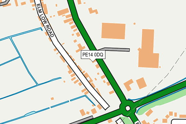 PE14 0DQ map - OS OpenMap – Local (Ordnance Survey)
