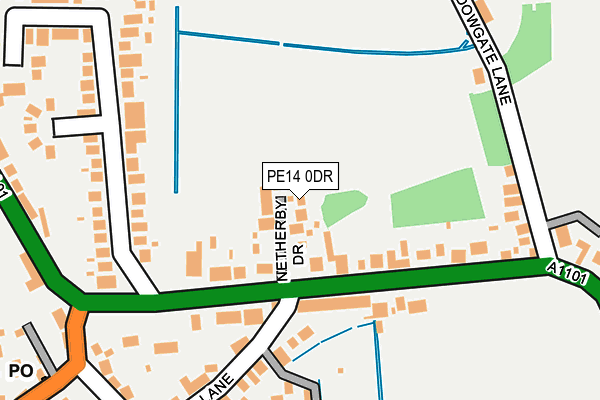 PE14 0DR map - OS OpenMap – Local (Ordnance Survey)