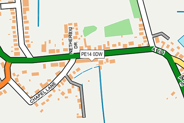 PE14 0DW map - OS OpenMap – Local (Ordnance Survey)