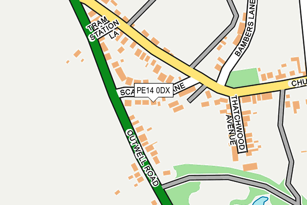 PE14 0DX map - OS OpenMap – Local (Ordnance Survey)