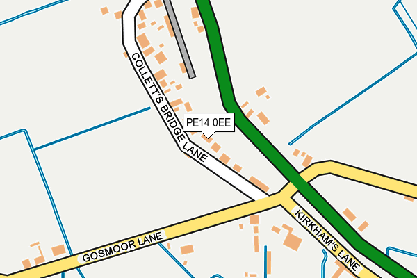 PE14 0EE map - OS OpenMap – Local (Ordnance Survey)