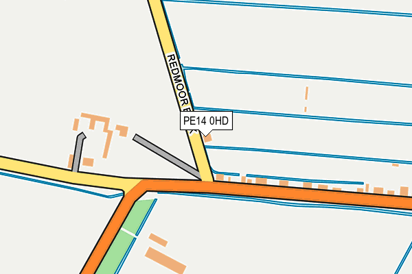 PE14 0HD map - OS OpenMap – Local (Ordnance Survey)