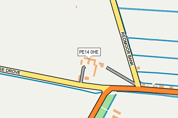 PE14 0HE map - OS OpenMap – Local (Ordnance Survey)