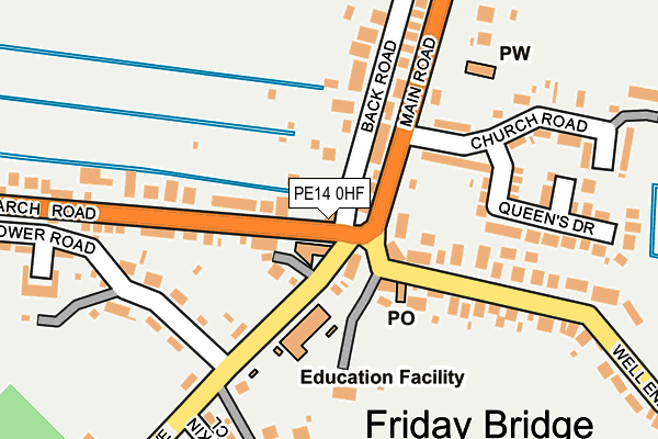 PE14 0HF map - OS OpenMap – Local (Ordnance Survey)