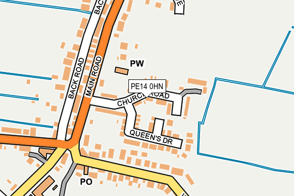 PE14 0HN map - OS OpenMap – Local (Ordnance Survey)