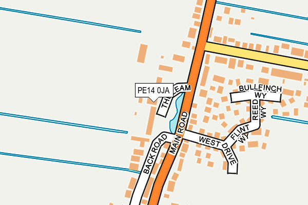 PE14 0JA map - OS OpenMap – Local (Ordnance Survey)
