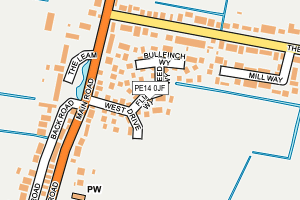 PE14 0JF map - OS OpenMap – Local (Ordnance Survey)