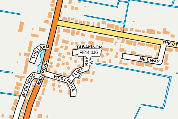 PE14 0JG map - OS OpenMap – Local (Ordnance Survey)
