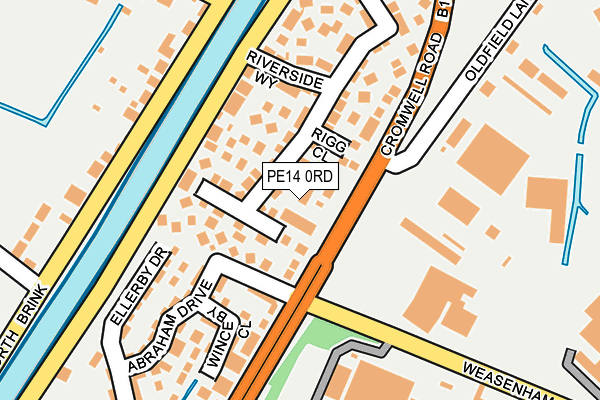 PE14 0RD map - OS OpenMap – Local (Ordnance Survey)