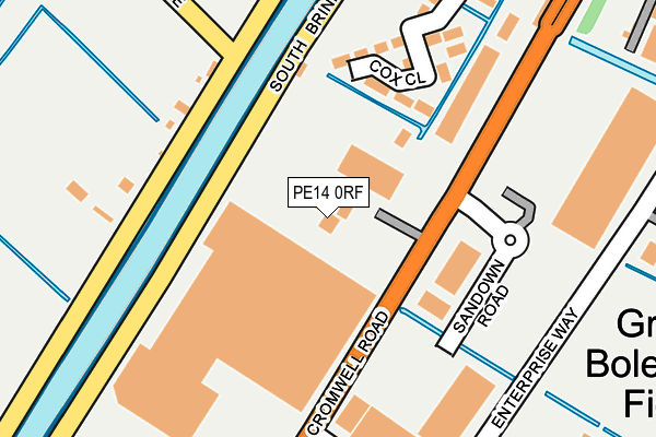 PE14 0RF map - OS OpenMap – Local (Ordnance Survey)
