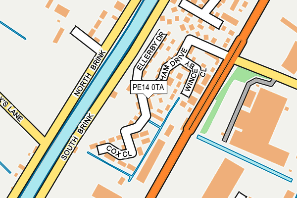 PE14 0TA map - OS OpenMap – Local (Ordnance Survey)