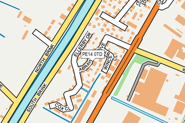 PE14 0TD map - OS OpenMap – Local (Ordnance Survey)