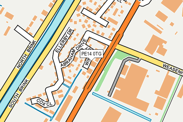 PE14 0TG map - OS OpenMap – Local (Ordnance Survey)